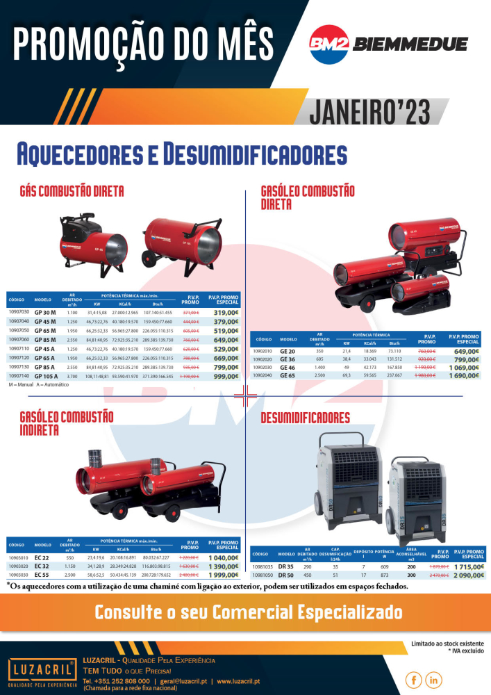 Aquecedores e Desumidificadores