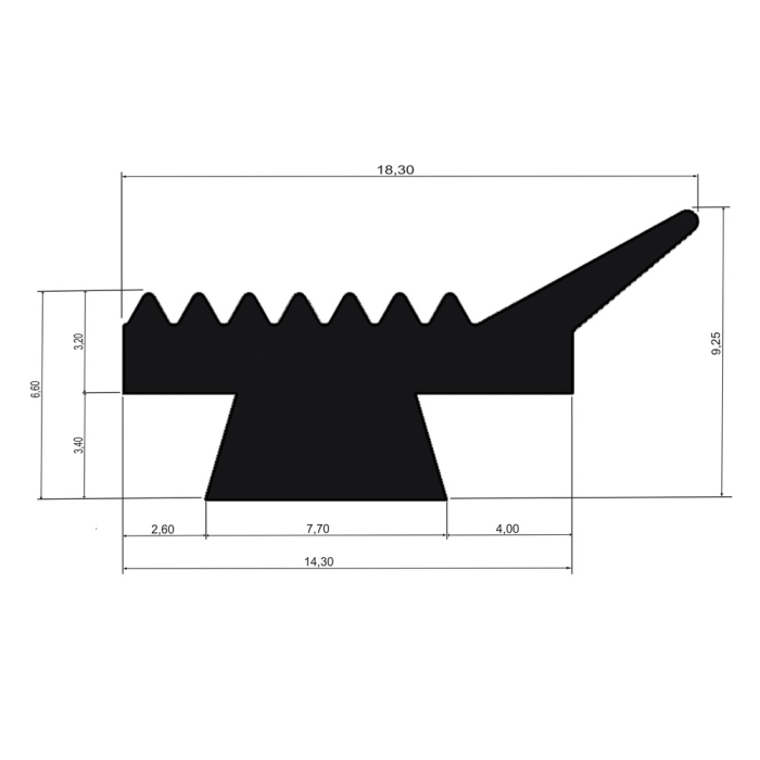 Vedante para perfil FIL-44